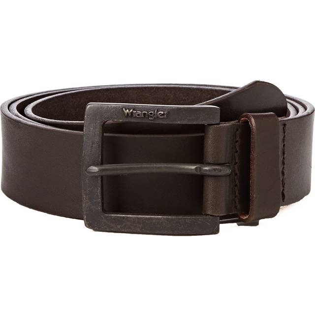 Wrangler Kabel Buckle Leather Metal Loop Belt Brown