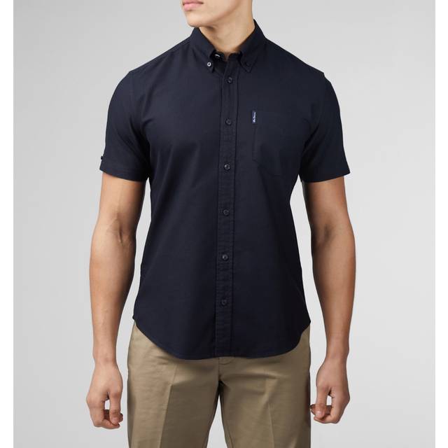 Ben Sherman Short Sleeve Button Down Oxford Shirt Black