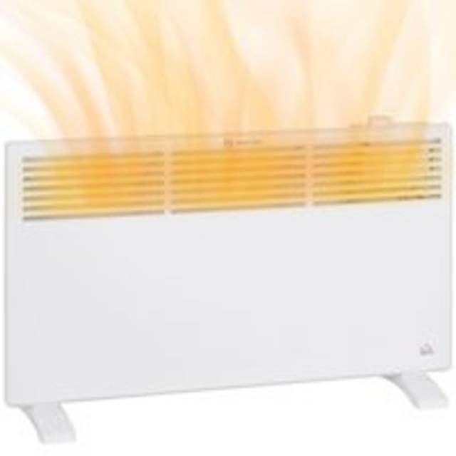 HOMCOM White Electric Panel Heater 1500W