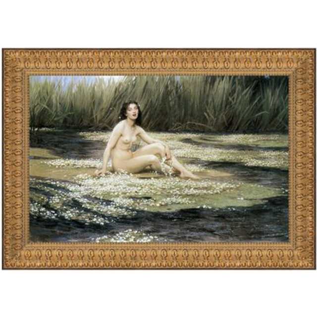 The Water Nymph Framed Canvas Replica Painting: Grande