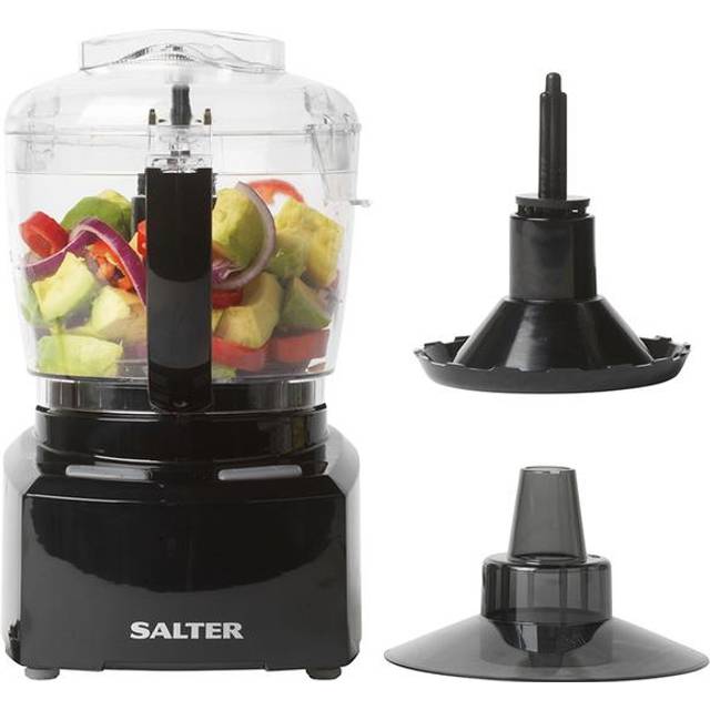 Salter EK3171 8-in-1 Compact Prep Pro Mini 200W Food Processor - Black, Black