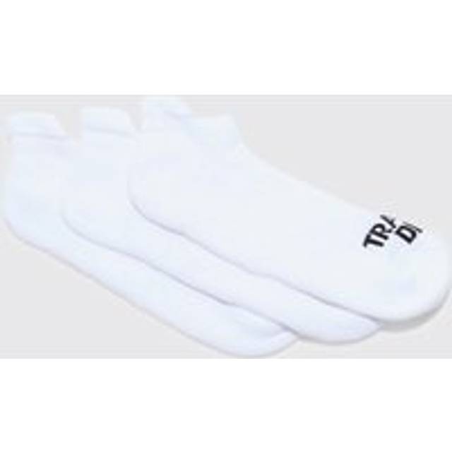 Mens White Active Training Dept Cushioned Trainer 3 Pack Socks