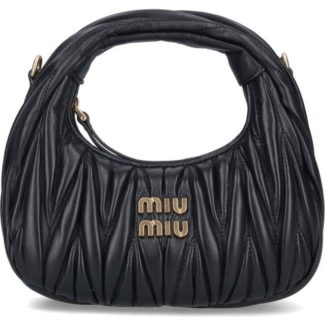 Miu Miu Wander Mini Matelasse Leather Hobo Bag