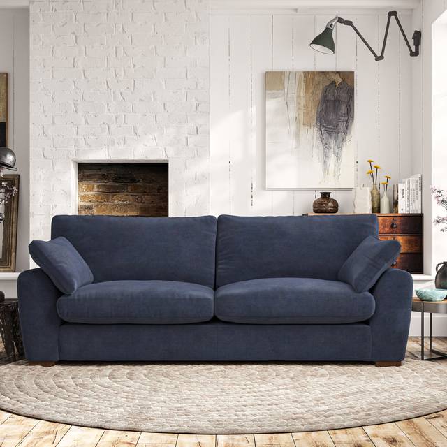 Madison 4 Seater Sofa - Aqua Clean Chenille Navy