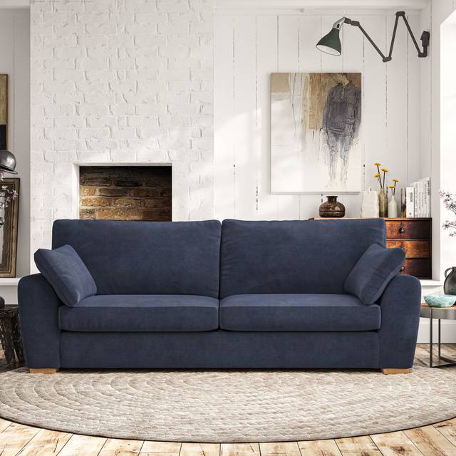 Madison 4 Seater Sofa - Aqua Clean Chenille Navy