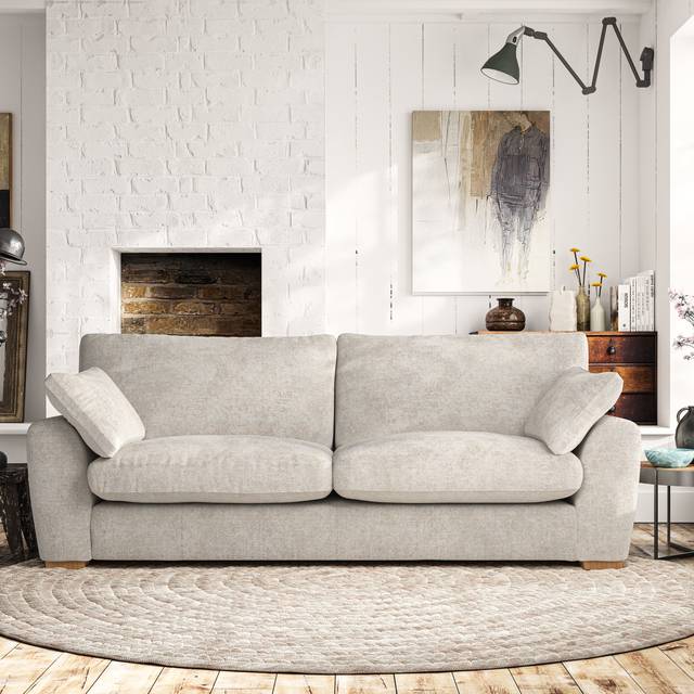 Madison 4 Seater Sofa - Chunky Chenille White Sand