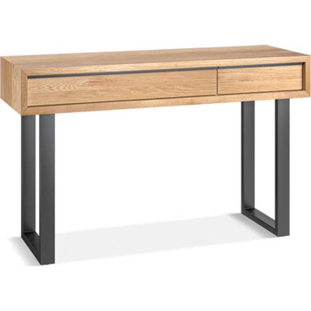 Natural Solid Oak & Metal Desks - Desk - Maine Range - Oak Furnitureland