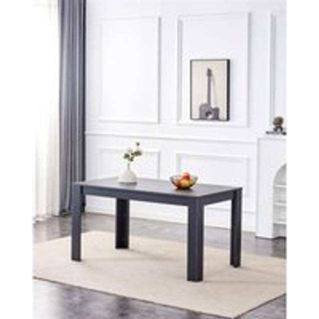 Kosy Koala - Dining Table Dark Grey Wood Kitchen Place for 6 Seats, Dining Table Only (Dark Grey H75 x L140 x W80 cm)