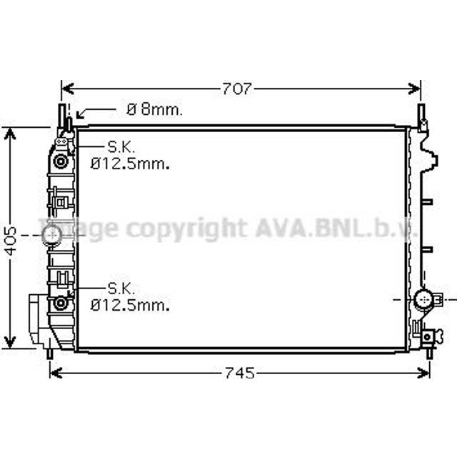 Kylare motorkylning OLA2388 Ava Quality Cooling