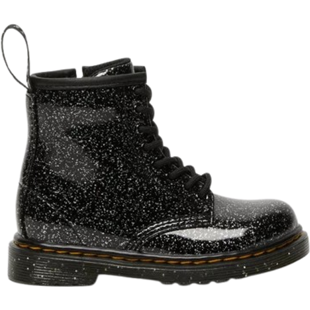 Dr. Martens 1460 Cosmic Glitter Girls Toddler Boots - Black/Silver