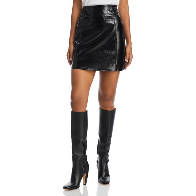 Emmett PU Mini Skirt Blackout