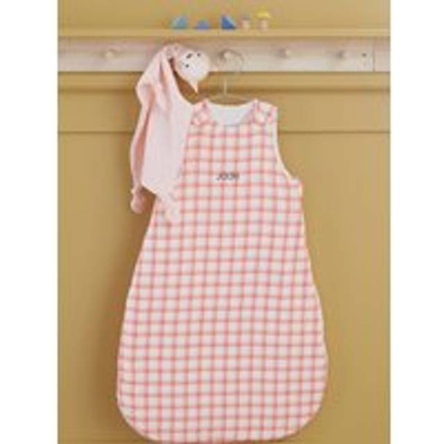 Summer Special Cotton Gauze Baby Sleeping Bag, Checks, Oeko-Tex® pink medium checks - PINK MEDIUM CHECKS