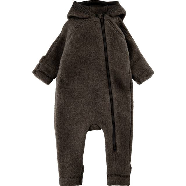Mikk-Line Wool Baby Suit with Ears Overall Barn Storlek 56 Färg svart