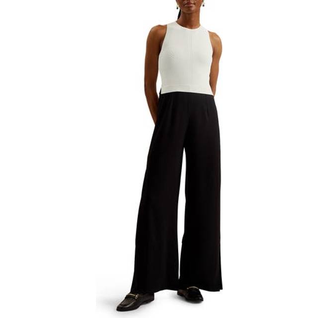Ted Baker Knit Bodice Wide Leg Jumpsuit Black/White - Ted Baker - Size: 16