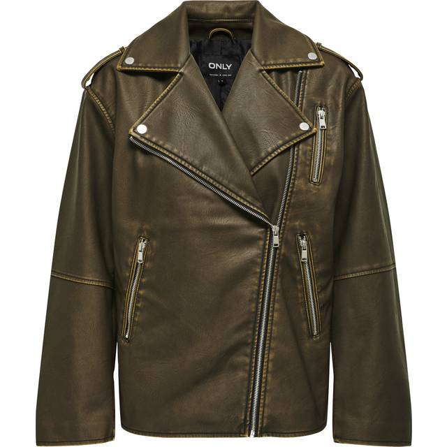 ONLY Dam Onlmontana fuskläder biker Cc OTW jacka, Wren, M