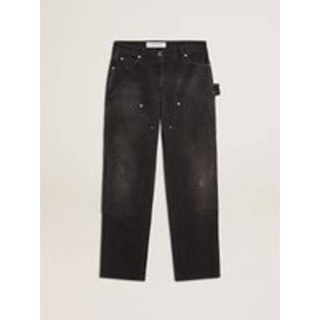 Golden Goose Women&#39;s Denim Cotton Jeans in Black | Size 42 | GWP01942 (42)