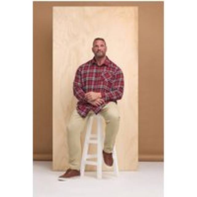 Size 3Xl Mens Badrhino Big & Tall Red Long Sleeve Check Shirt Big & Tall - 3XL