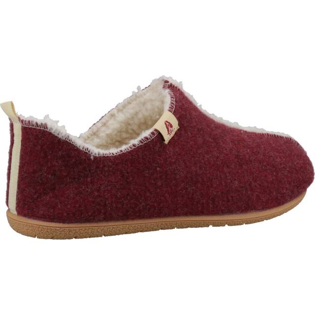 (Red, 5 (Adults')) Hush Puppies Good Recycled RPET Polyester Women's Burgundy Slippers