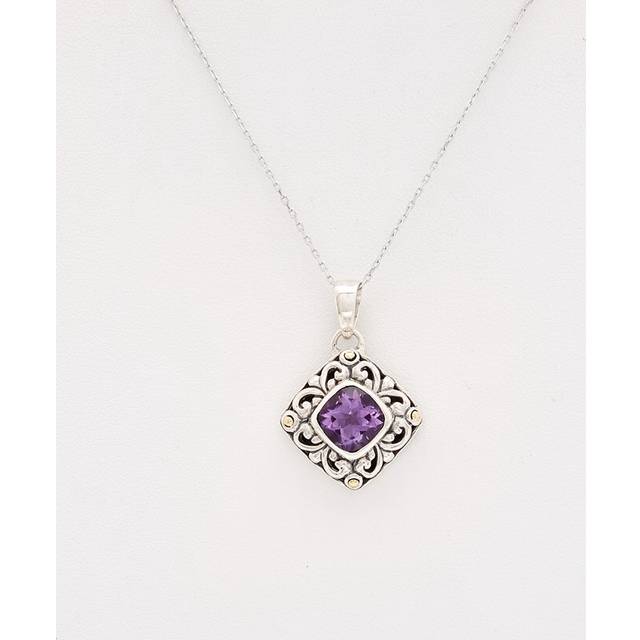 Phillip Gavriel 18K & Silver Amethyst Necklace