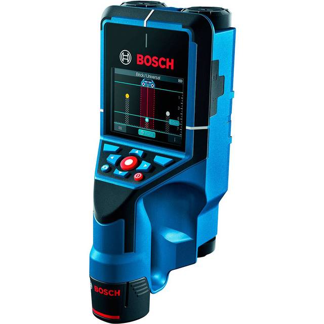 Bosch Professional Wallscanner D-tect 200 C (Ortung von (nicht-)spannungsführenden Leitungen, Metall, Kunststoffrohren, Holzteilen und Hohlräumen, USB-C-Kabel, 4 AA-Batterien, Tasche)