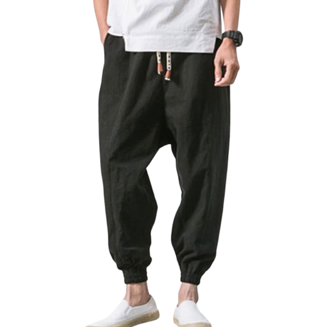 Hiphop army pants men 2018 Linen Cotton harem pants men Cross-pants streetwear jogger pants male trousers pantalones hombre 5XL