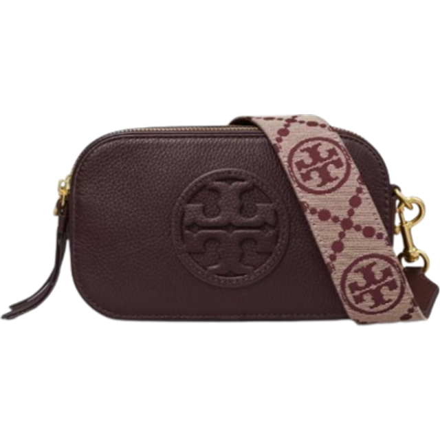 Tory Burch Miller Leather Mini Crossbody Bag - Burgundy