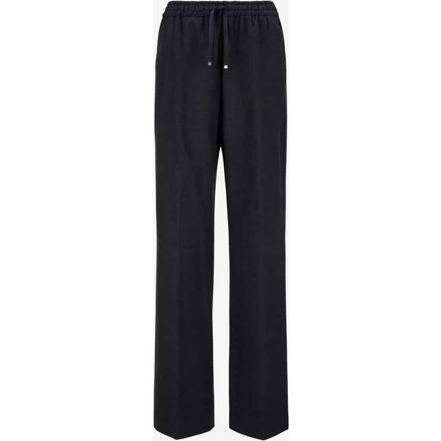 Moncler, Byxor, Dam, XS, Wool-Blend Drawstring Trackpants - blue (XS)