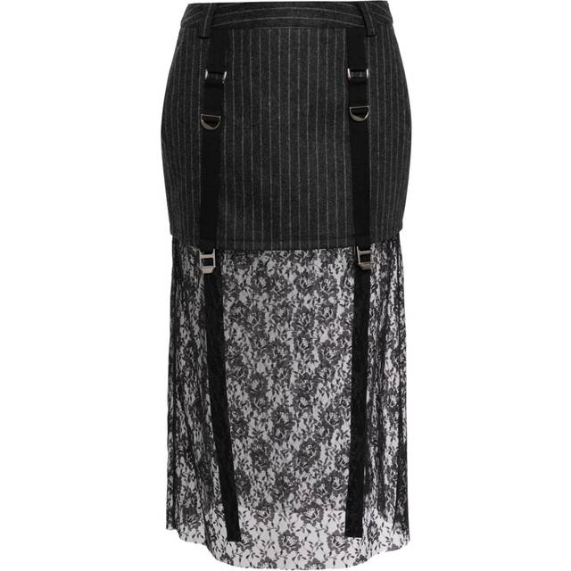 Andersson Bell - parachute gear wool skirt - women - Nylon/Wool/Polyurethane/Polyester/Polyester/Nylon - 36 - Black
