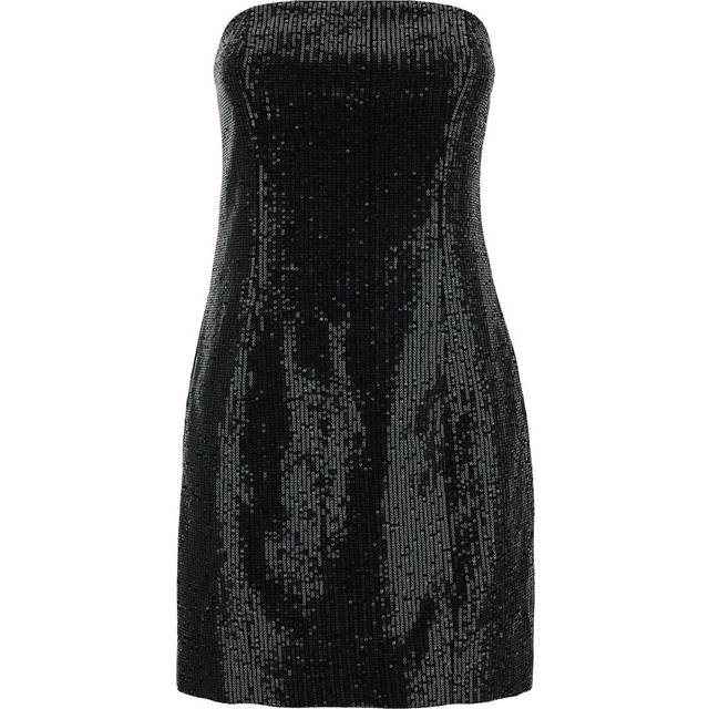 ROTATE BIRGER CHRISTENSEN Twill Sequin Mini Dress |Svart |36