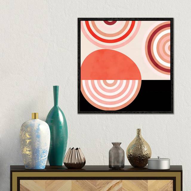 Shapes Modern Mid Century Abstract by Ana Rut BrÃ© - Gallery-Wrapped Canvas GiclÃ©e on Canvas - Black Framed (45.72cm H x 45.72cm W x 3.81cm D)