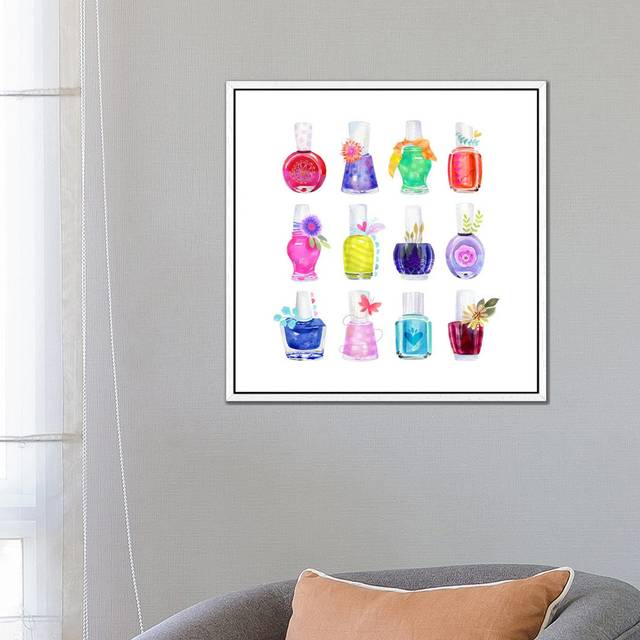 Mani Pedi Party by Stephanie Corfee - Gallery-Wrapped Canvas Giclée on Canvas - White Framed (66.04 cm H x 66.04 cm W)