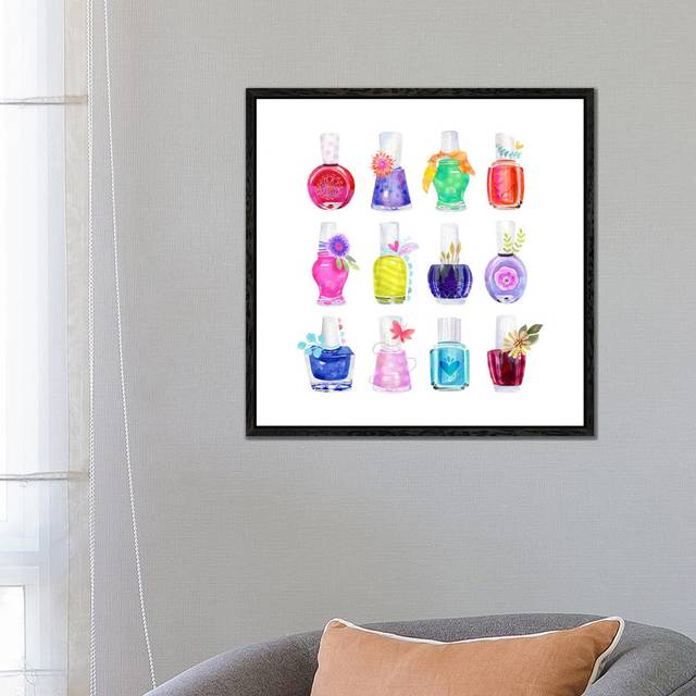 Mani Pedi Party by Stephanie Corfee - Gallery-Wrapped Canvas Giclée on Canvas - Black Framed (66.04 cm H x 66.04 cm W)