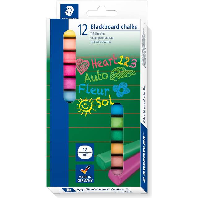 Coloured Blackboard chalks 12-pack
