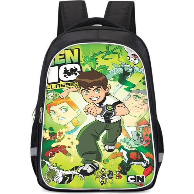 (StyleC, L) Stylish Ben10 Kids Backpack With High Capacity Lightweight School Bag For Boys And Girls