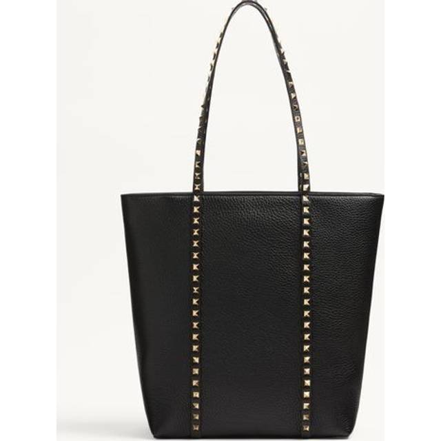 Valentino Garavani Women&#39;s Leather Rockstud Shopping Bag in Black | 6W2B0Q99VSF Color 0NO (One Size)