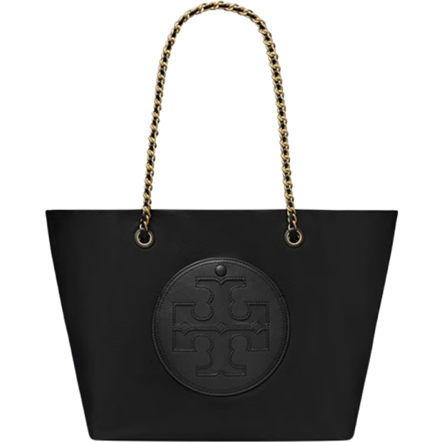 Tory Burch, Tote Bags, female, Black, ONE SIZE, Ella Chain Tote Bag