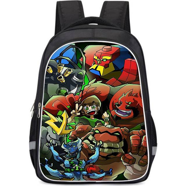 (StyleS, L) Stylish Ben10 Kids Backpack With High Capacity Lightweight School Bag For Boys And Girls