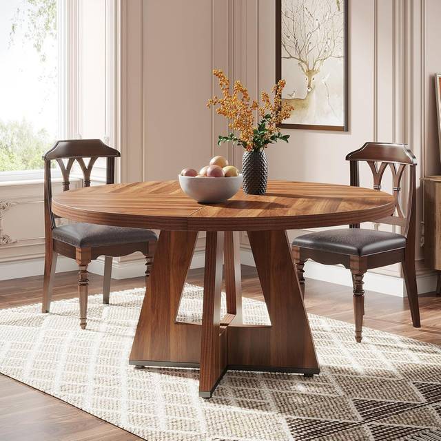 Alpen Home Round Dining Table for 4 People Brown