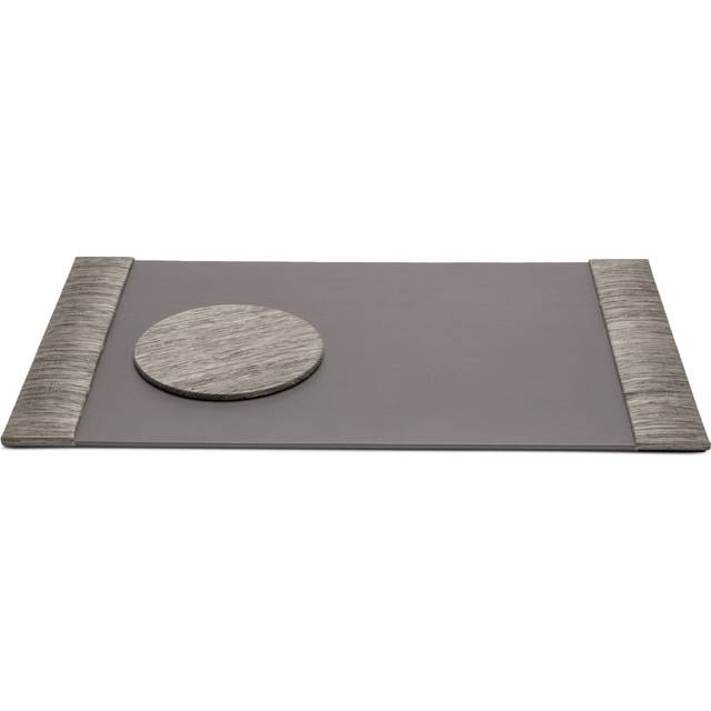 Pigeon & Poodle Napali Poly Hemp Desk Blotter & Round Mouse Pad Set