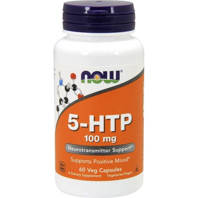 NOW Foods - 5-HTP, 100 mg - 60 vegetabiliska kapslar