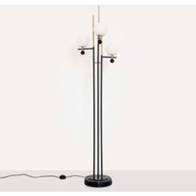 Black & brass mid-century floor lamp