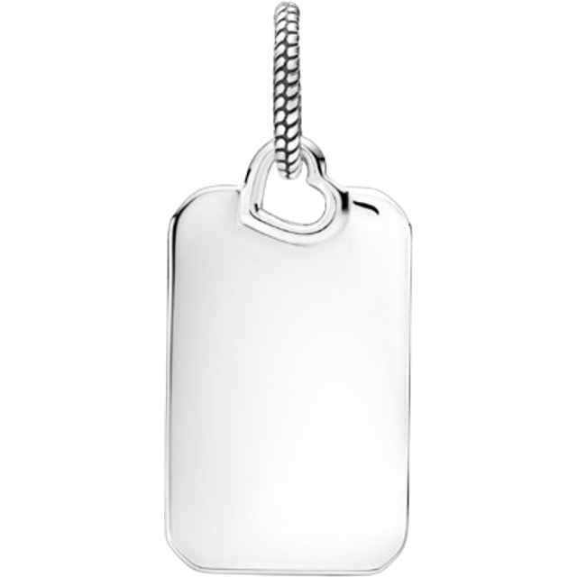 Pandora Engraving Tag Pendant - Silver