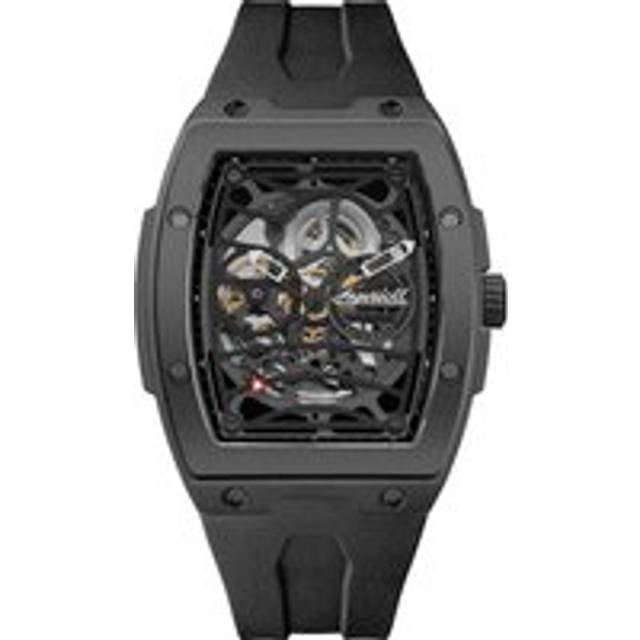 Ingersoll The Rim Polyurethane Strap Black Skeleton Dial Automatic I16201 Men's Watch
