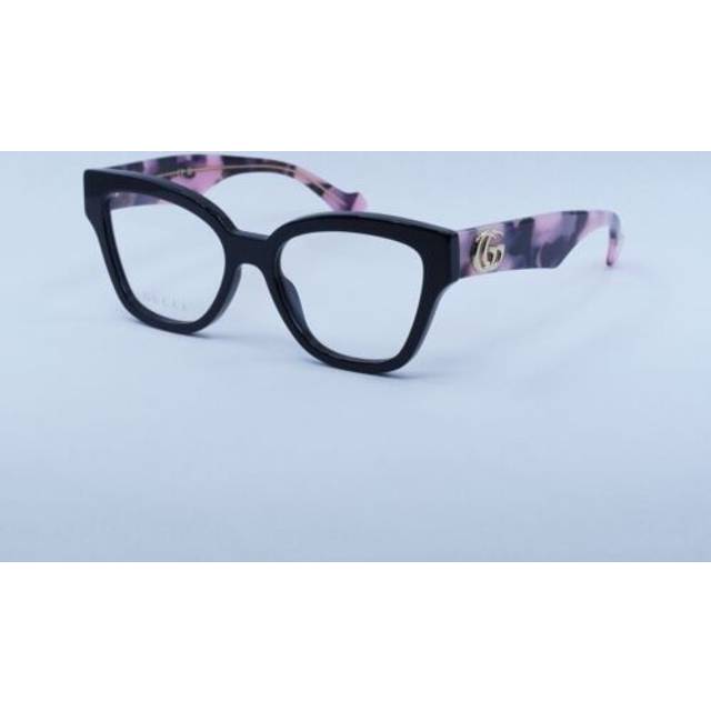 Gucci Kvinna GG1424O 012 Optiska bågar Acetat Svart Transparent Rund