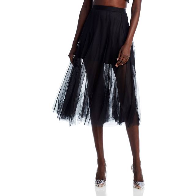 Aqua Tulle Midi Skirt - Exclusive