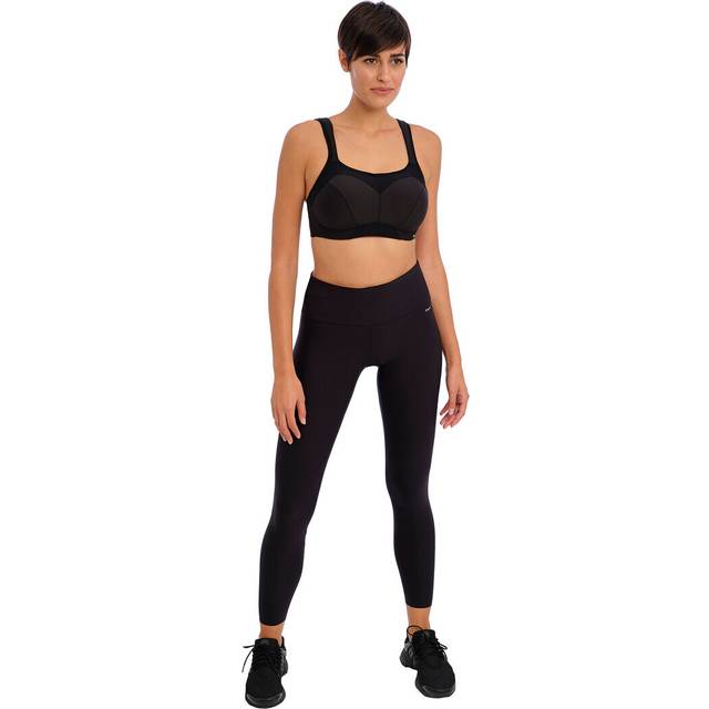 Freya Womens High-Octane Underwired Sports Bra - Black Polyamide - Size 40FF