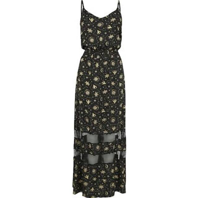 Gothicana by EMP dress with stars, sun and moon Long dress black - XL