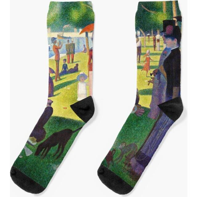 Dress Socks A Sunday on La Grande Jatte Novelty Fancy Crazy Pattern Crew Casual for Men Women