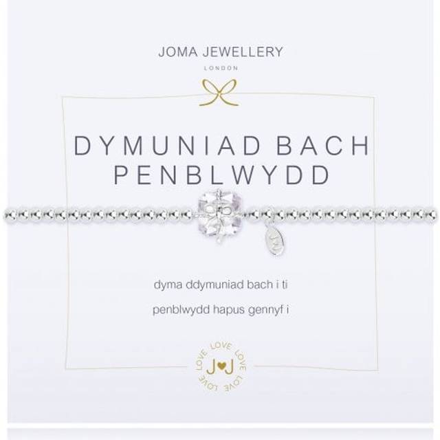 Joma Jewellery A Little 'Birthday Girl' Welsh Bracelet In Silver Plating