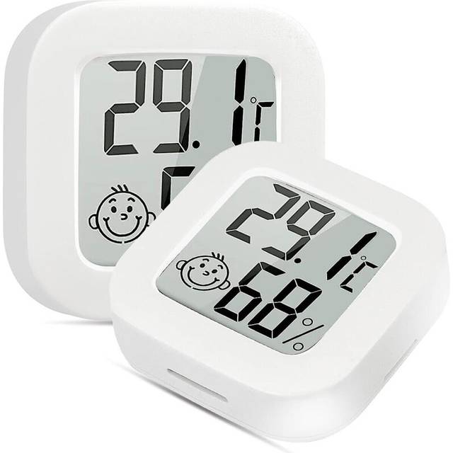 2Pack Indoor Thermometers Digital Humidity Gauge Meter Portable Mini Temperature